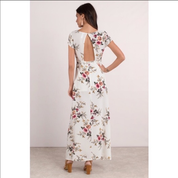 Tobi Blue Blush floral maxi wrap dress - Picture 3 of 6